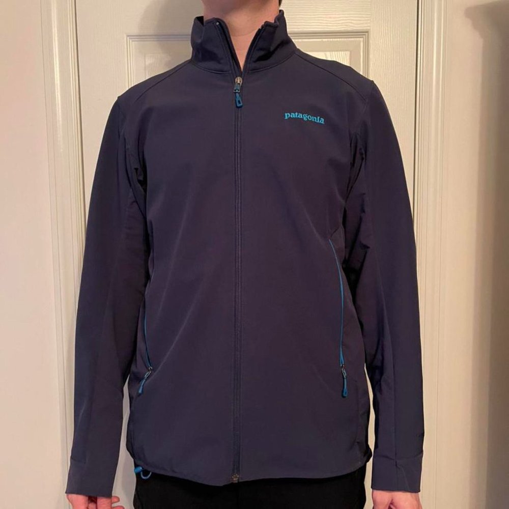 Patagonia blue zip-up jacket